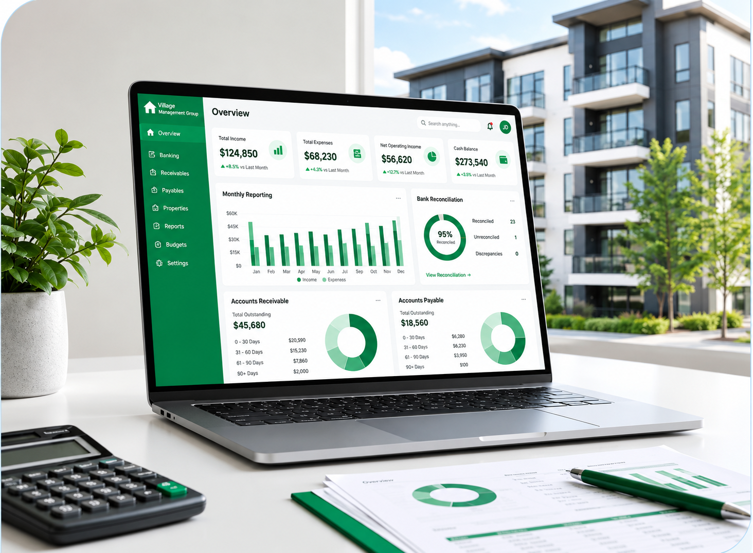 Property management financial meeting